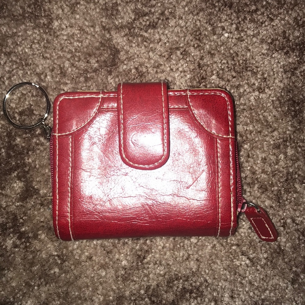 Red leather wallet